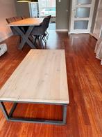 Salontafel met metalen onderstel, Ophalen, Gebruikt, 100 tot 150 cm, 50 tot 100 cm
