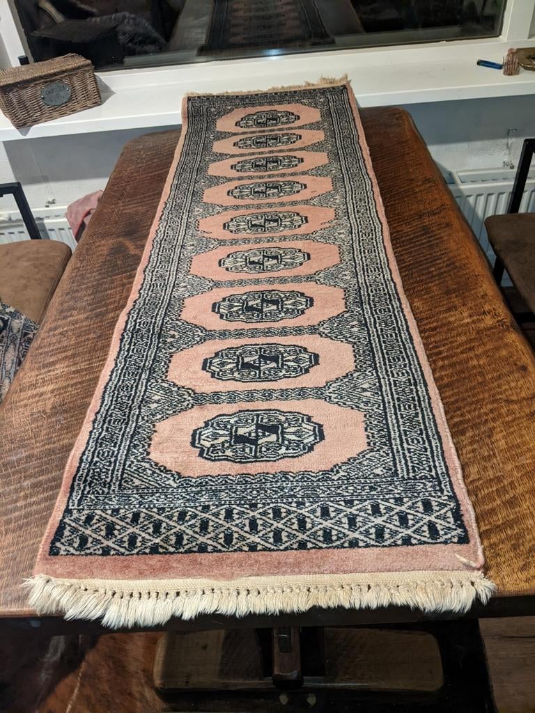 Buchara loper, vloerkleed , tafelkleed 158x49, Huis en Inrichting, Stoffering | Tapijten en Kleden, Gebruikt, Overige kleuren