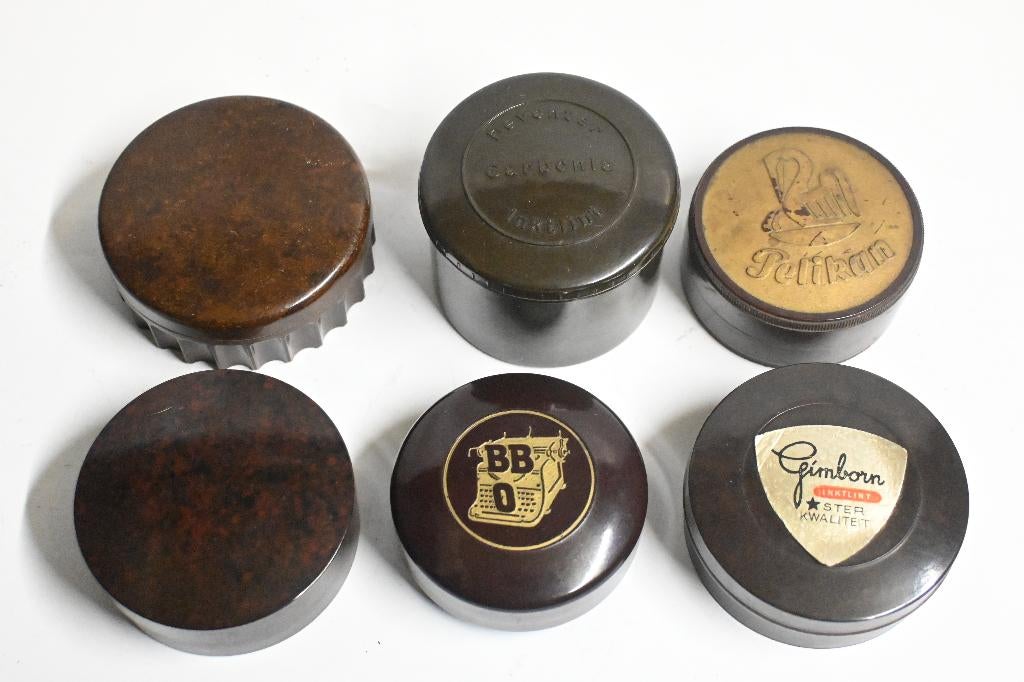 bakelieten inktlint doosjes voor typemachine nederland duits, Ophalen of Verzenden