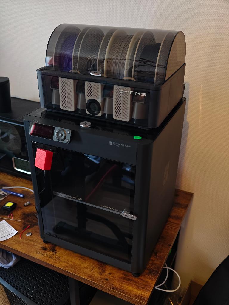 Bambu Lab P1S met AMS + upgrades en extra's, Ophalen, Ingebouwde Wi-Fi, Bambulab, Zo goed als nieuw