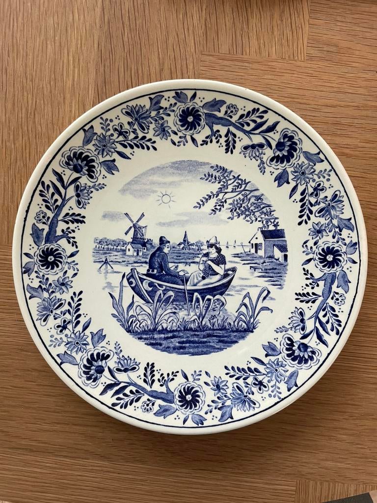 Boch bord, Delfts, Hollands tafereel. Wandbord, Ophalen