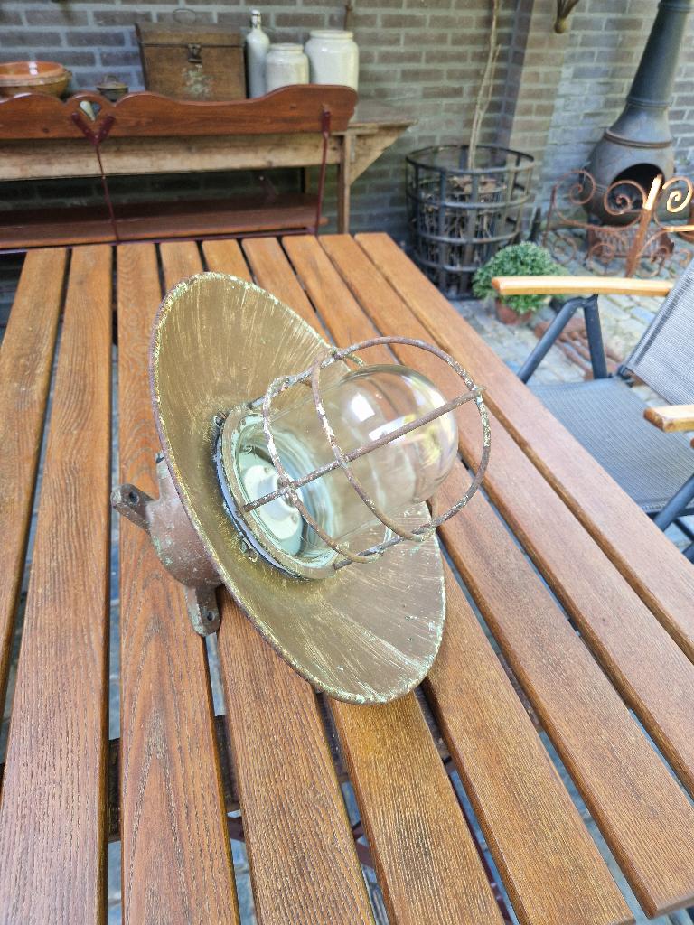 oude industrie - scheepslamp, Antiek en Kunst, Antiek | Lampen, Ophalen of Verzenden