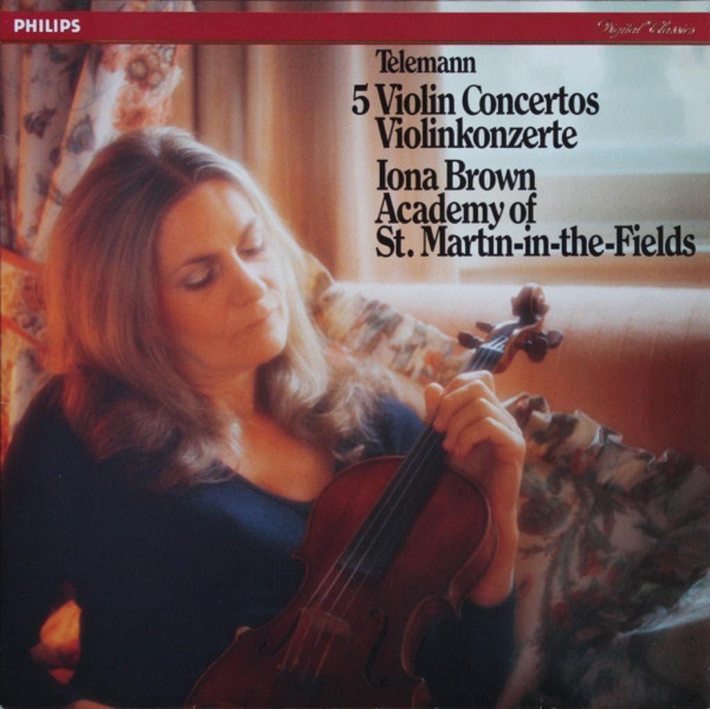 Iona Brown Telemann  5 Violin Concertos, Kamermuziek, Ophalen of Verzenden, Zo goed als nieuw, 12 inch
