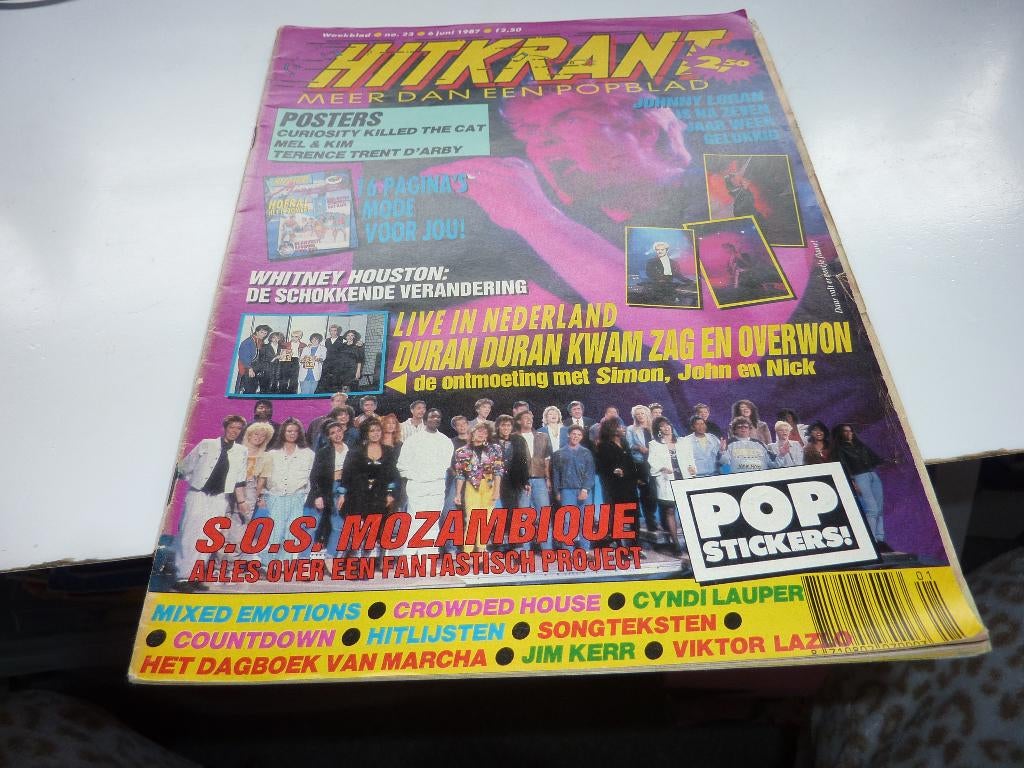 HITKRANT NR 23 1987 COMPLEET-DURAN-RICHENEL-DOTS-C LAUPER, Verzenden, 1980 tot heden, Tijdschrift