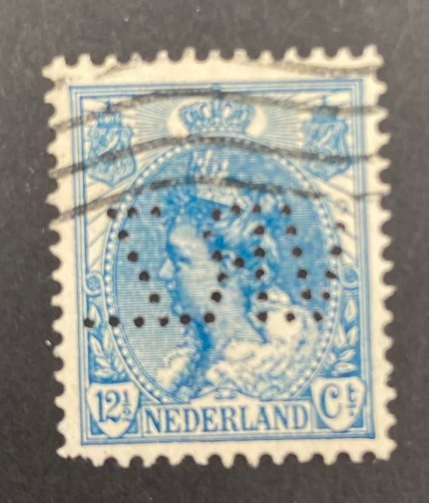 Perfin VRZ in nvph 63, Verzenden, Gestempeld