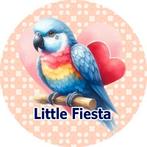 L1456 icing frosting papagaai 19cm eetbare taart print top, Ophalen of Verzenden, Nieuw, Taarten, Versiering