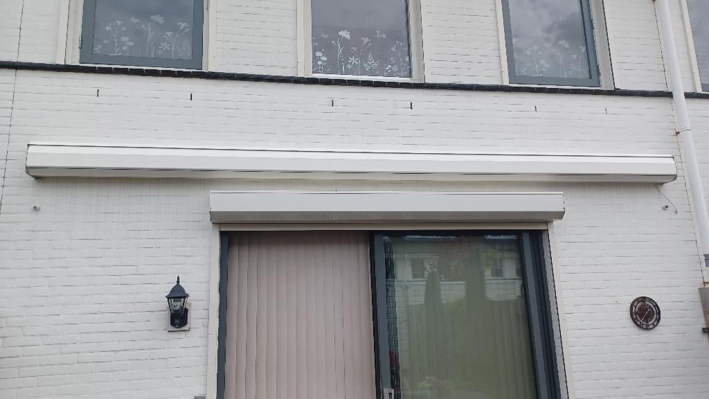 knikarm zonnescherm, Ophalen, Gebruikt, 450 cm of meer, Elektrisch