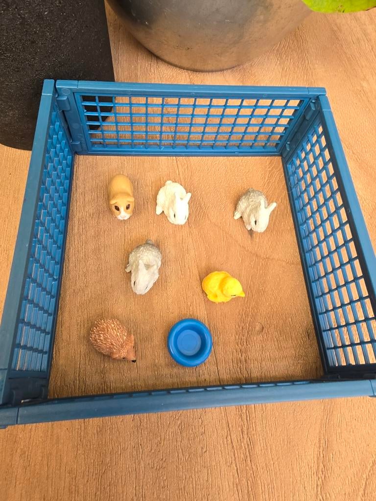 Schleich dieren en hekken set, Dieren en Toebehoren, Ophalen of Verzenden, Minder dan 75 cm, Kooi, Minder dan 60 cm