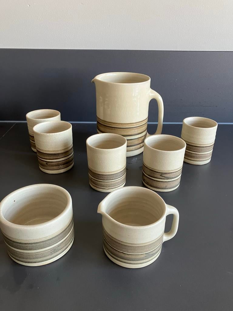 Servies Mobach, jaren '70, kan, mokken en roomstel, Ophalen