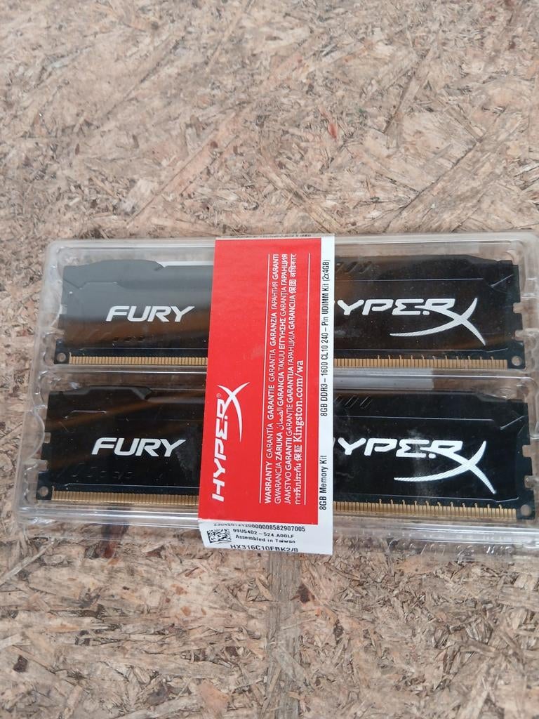 HyperX Fury 8GB DDR3-1600 RAM geheugenkit (2x4GB), Computers en Software, RAM geheugen, Ophalen of Verzenden