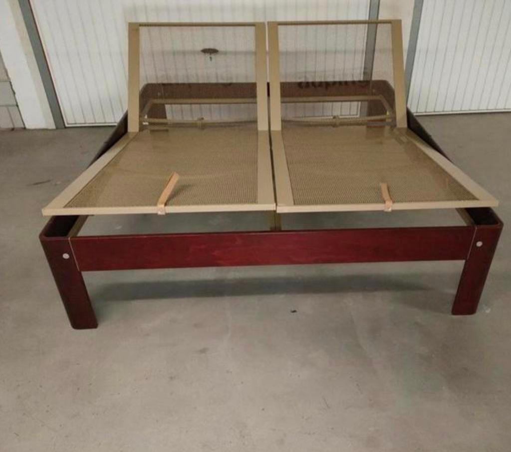 Auping Auronde 180x200 hoog model en verstelbaar, Verstelbaar, Eenpersoons, Bruin, Auping Auronde 180x200 hoog model