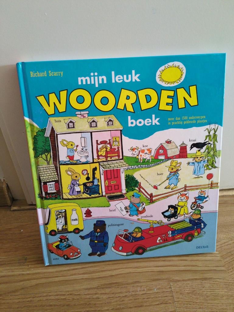 Richard scarry mijn leuk woordenboek, Boeken, Ophalen of Verzenden, Zo goed als nieuw, Richard scarry, 1 tot 2 jaar