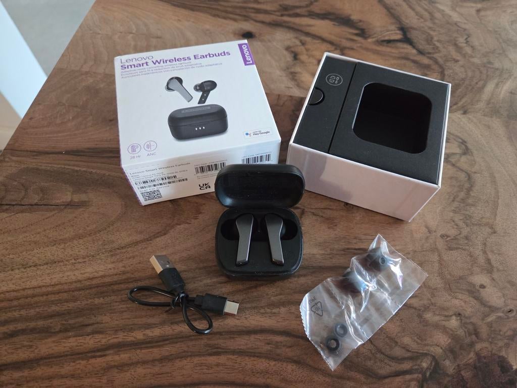 Lenovo Smart Wireless Earbuds - Zwart, Ophalen of Verzenden, Gebruikt, Overige merken, Draadloos