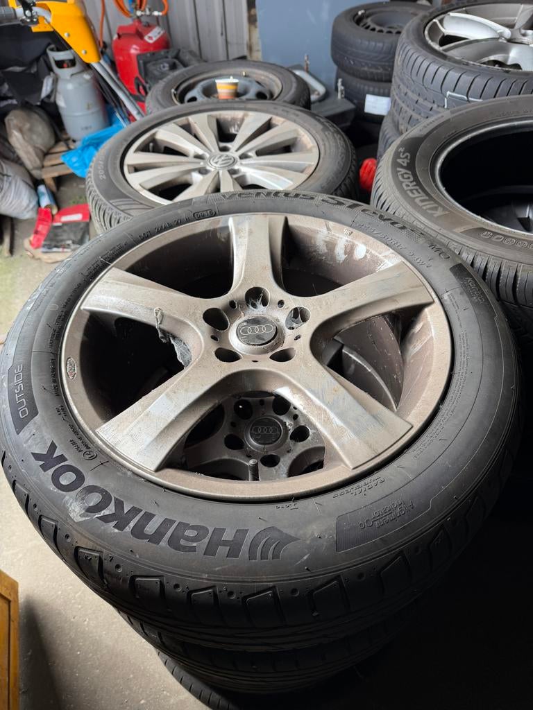Audi A3/A4/A6 Ronal 17 inch velgen met banden, Ophalen, Gebruikt, Banden en Velgen, 17 inch