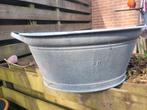 Grote zinken teil - Vintage plantenbak/decoratie, Tuin en Terras, Bloembakken en Plantenbakken, Ophalen, Gebruikt, Metaal, Tuin