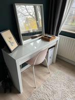 Ikea Malm Make-up Tafel / Bureau + spiegel en verlichting, Ophalen, Minder dan 50 cm, Gebruikt, Minder dan 100 cm