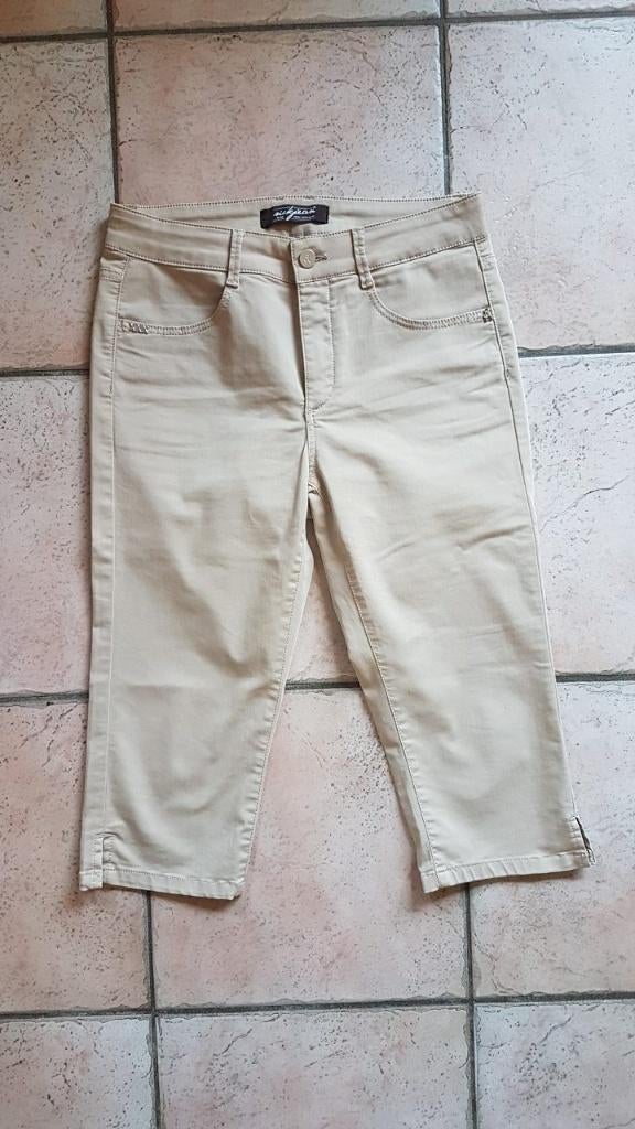 Nickjean beige broek maat 38, Kleding | Dames, Broeken en Pantalons, Maat 38/40 (M), Beige, Ophalen of Verzenden, Zo goed als nieuw