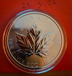 Grand Maple Leaf 5 oz zilveren munt in capsule, Ophalen of Verzenden, Losse munt, Zilver