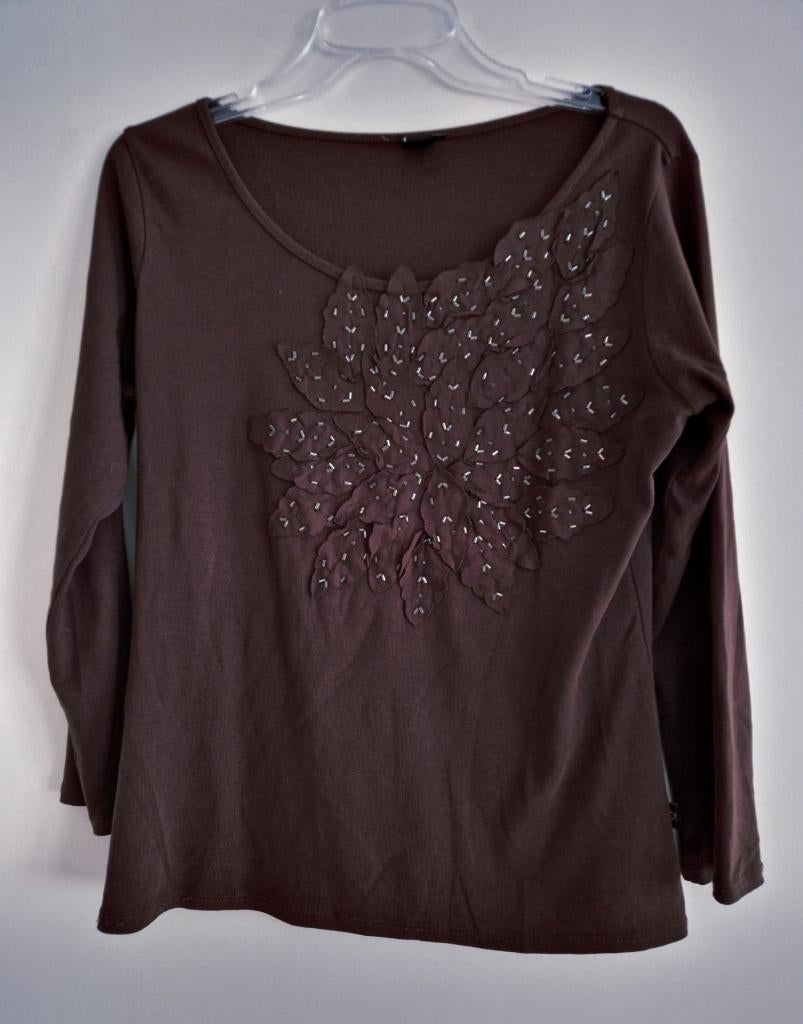 Didi shirt, M, mooi bewerkt!, Maat 38/40 (M), Bruin, Didi, Ophalen of Verzenden
