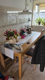 tafel met 4 stoelen, Huis en Inrichting, Tafels | Eettafels, Ophalen, Gebruikt, 200 cm of meer, 50 tot 100 cm