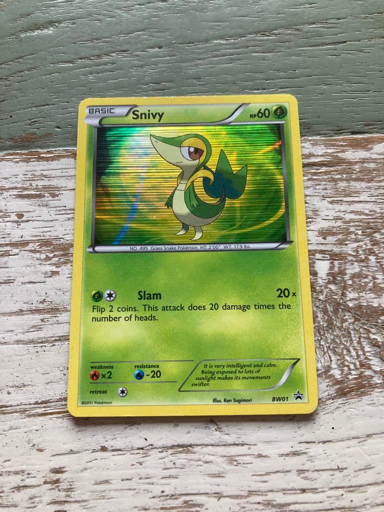 Pokemon kaart Snivy Holo, Ophalen of Verzenden, Zo goed als nieuw