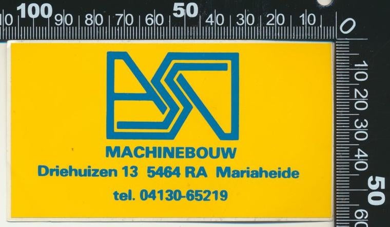 Sticker: ASV Machinebouw - Mariaheide, Verzamelen, Ophalen of Verzenden, Zo goed als nieuw, Bedrijf of Vereniging