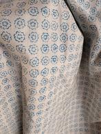 Retro gordijnen blauw met wit, volledig gevoerd 250 x 250 cm, Huis en Inrichting, Stoffering | Gordijnen en Lamellen, Gebruikt