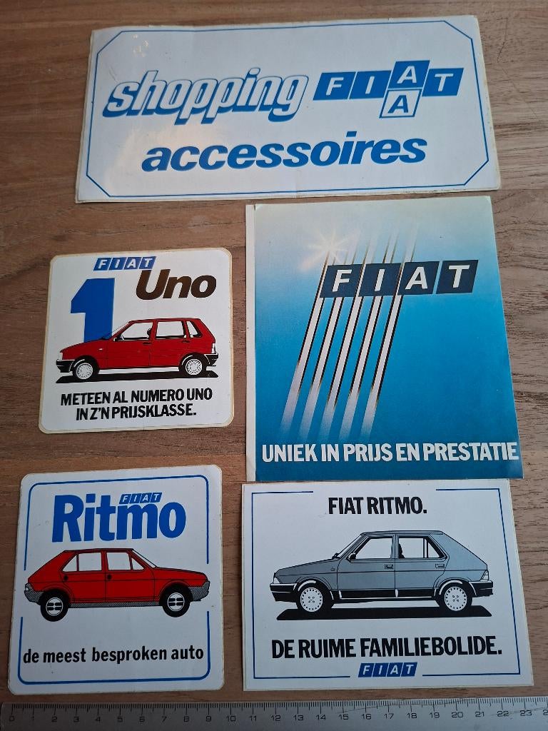 Stickers Fiat, Ophalen of Verzenden, Zo goed als nieuw, Auto of Motor