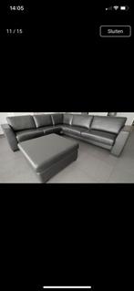 Lederen hoekbank 2,93x2,63, Ophalen, Zo goed als nieuw