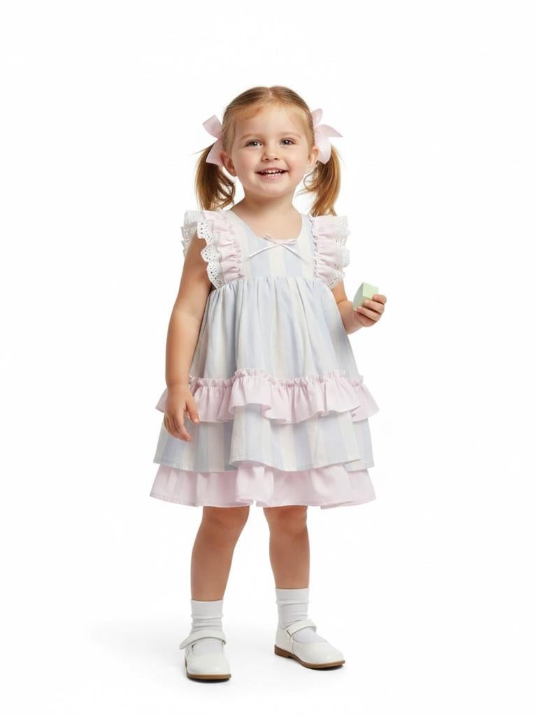 Pastel Ruffle Meisjes Jurk (2-5 Jaar), Ophalen of Verzenden, Nieuw, MiniMooi, Meisje