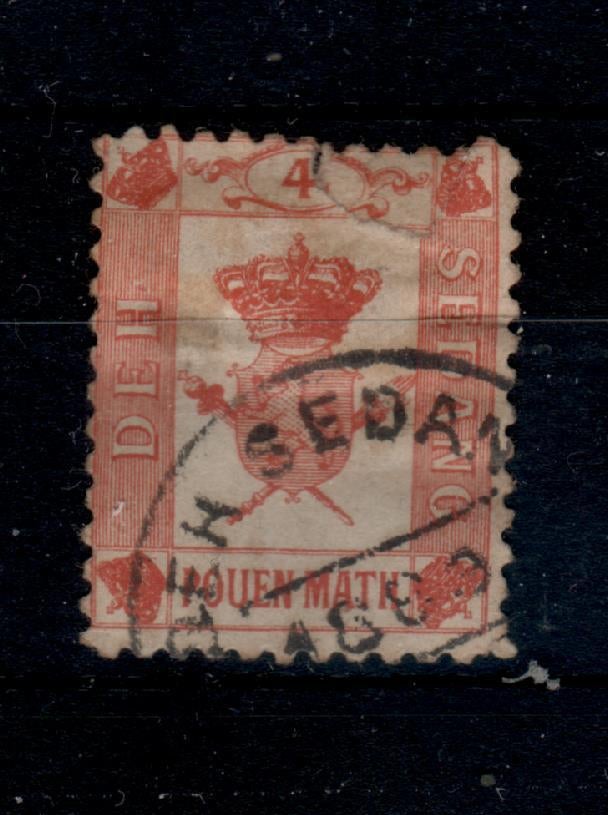 X97A) 1888 Sedang Pouen-Math dikke plakker m.i. echt, Verzenden, Gestempeld, Oost-Azië