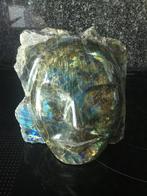 Labradoriet Sculptuur: Gezicht uit Ruw Stuk, Ophalen of Verzenden
