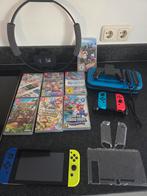 Nintendo Switch met 2 controllers en 9 games, Spelcomputers en Games, Spelcomputers | Nintendo Switch, Met games, Met 2 controllers
