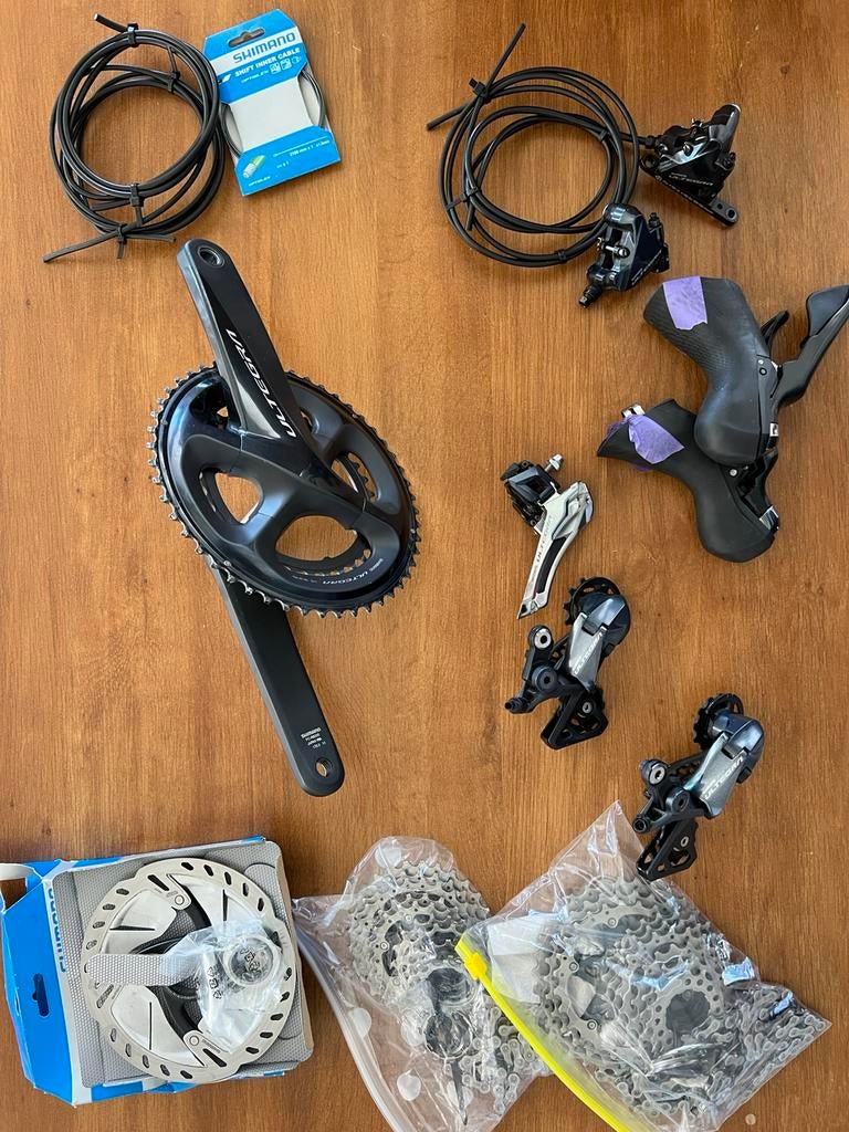Shimano Ultegra R8020 11S Groepset Disc Brake, Gebruikt, Overige materialen, Overige typen, Ophalen of Verzenden