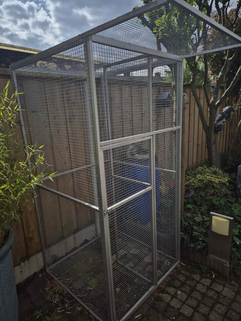 Aluminium volière, Dieren en Toebehoren, Vogels | Hokken en Kooien, Ophalen of Verzenden, Aluminium, Volière