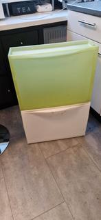 Trones schoenenkast 2 stuks - wit/groen, Huis en Inrichting, Kasten | Schoenenkasten, Ophalen of Verzenden, Gebruikt, Modern