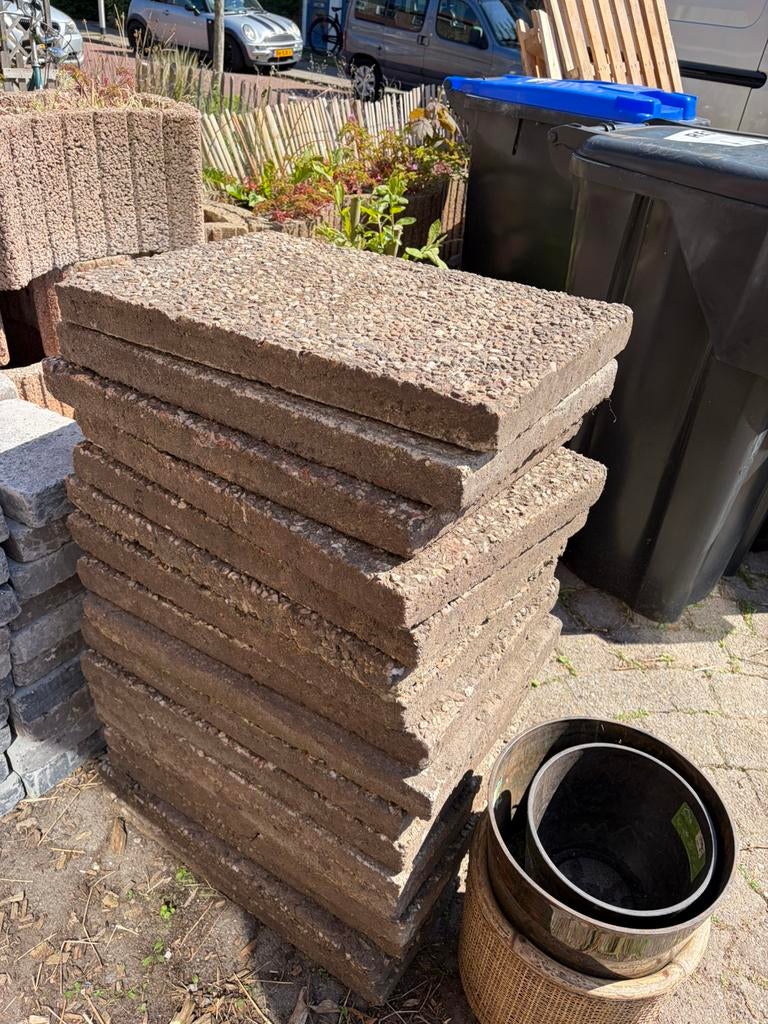Gratis terrastegels ca. 20 stuks, Ophalen, Zo goed als nieuw, Beton, Terrastegels