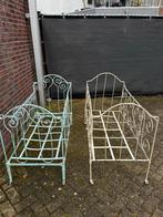 Set van 2 Antieke Franse Smeedijzeren Kinderbedjes, ca. 1880, Antiek en Kunst, Antiek | Meubels | Bedden, Ophalen