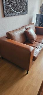 Leren Bank & Fauteuil Set, Huis en Inrichting, Banken | Bankstellen, Ophalen, Gebruikt, Driepersoons, Rechte bank