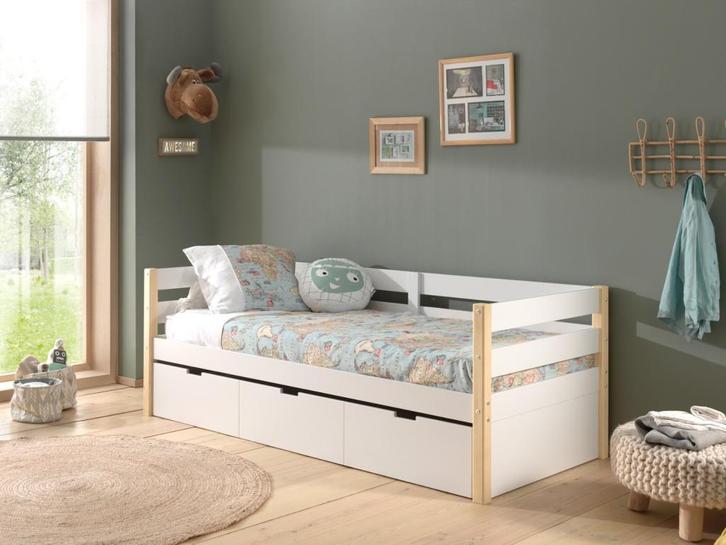 Margrit kajuitbed met bedlade - 90x200 - Wit, Kinderen en Baby's, Kinderkamer | Bedden