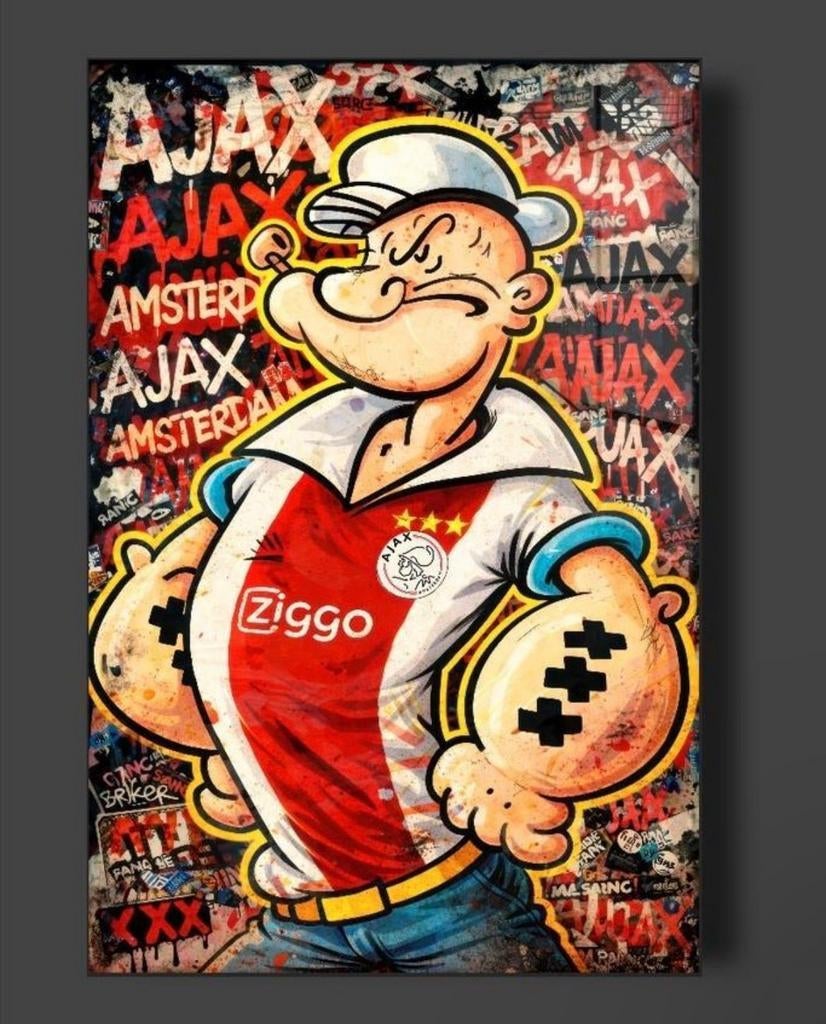 Ajax Schilderij Popeye-50x80cm, Ophalen of Verzenden, Nieuw, Oorspronkelijke maker