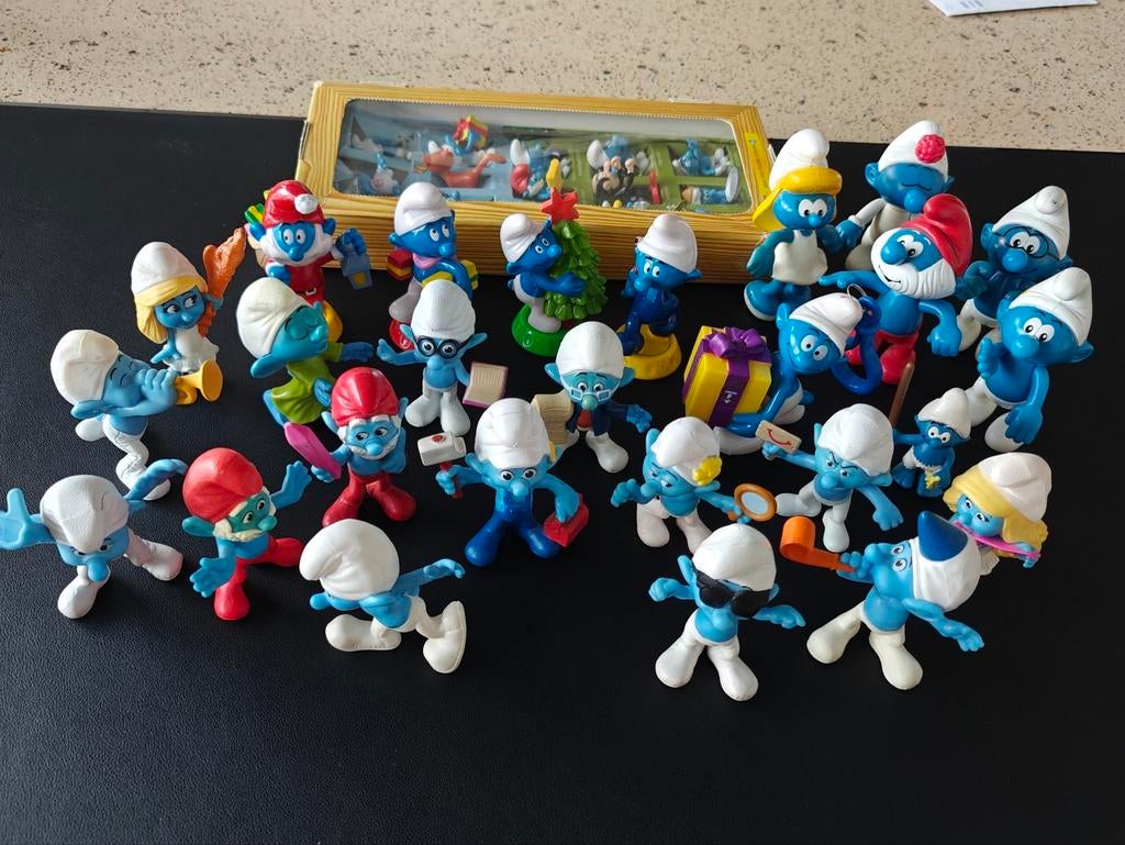 Grote verzameling Smurfen (40+ items)- Schleich, Vintage, AH, Verzamelen, Ophalen of Verzenden, Gebruikt, Verschillende Smurfen