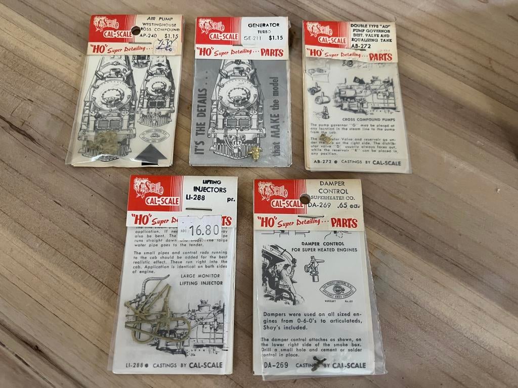 Cal-Scale locomotief ‘detailing kit’ messing h0, Ophalen of Verzenden, Gelijkstroom, Locomotief, Overige merken