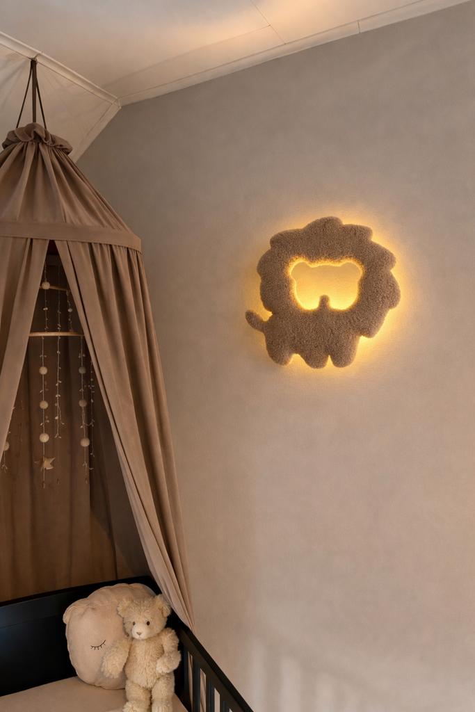 Leeuw wandlamp dreamlight 40x40 cm, Ophalen of Verzenden, Nieuw, Lamp