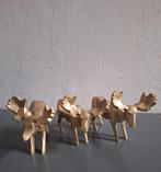 3 massief kunststof goudkleurige elanden, Ophalen of Verzenden, Zo goed als nieuw, Dier