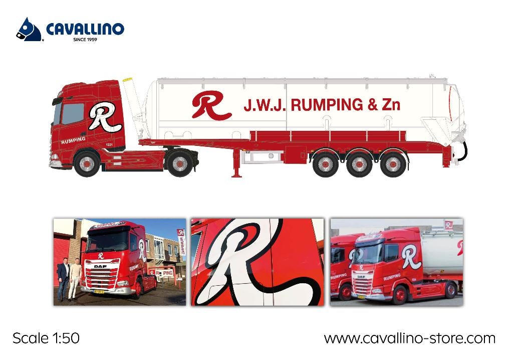 DAF XG met Bulkoplegger - Rumping, Hobby en Vrije tijd, Modelauto's | 1:50, Ophalen of Verzenden, Nieuw, Bus of Vrachtwagen, Overige merken