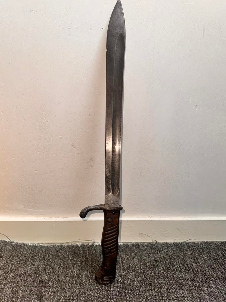 Duitse “butcher blade” WW1 bajonet uit 1916. Zeldzame maker, Verzamelen, Verzenden, Landmacht, Duitsland, Mes of Dolk