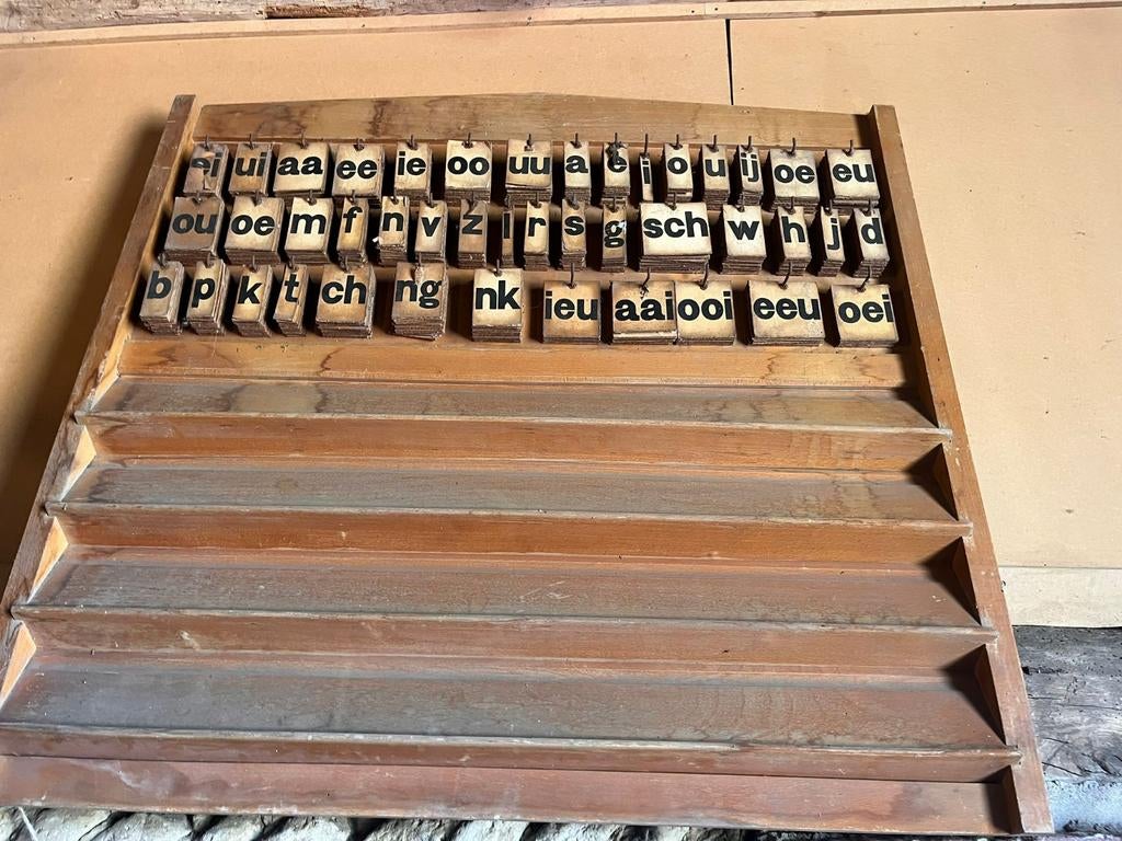 Vintage / antieke school letterbord, Ophalen