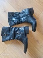 Zwarte leren laarzen maat 36, Kleding | Dames, Schoenen, Ophalen of Verzenden, Zo goed als nieuw, Zwart, Hoge laarzen