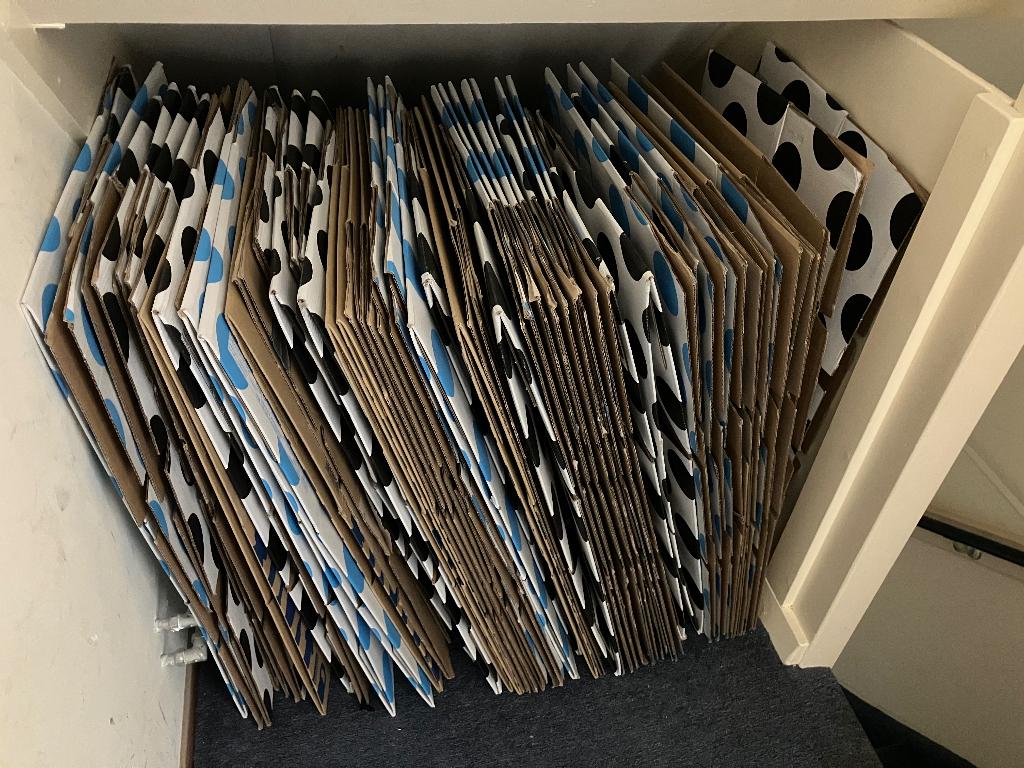 54 verhuisdozen -zeer goede staat, Doe-het-zelf en Verbouw, Kratten en Dozen, Ophalen, Doos, 50 tot 75 cm, Zo goed als nieuw